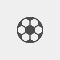 Obraz premium Soccer ball flat vector icon