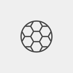 Soccer ball flat vector icon