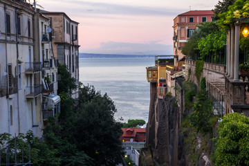 Fototapeta na wymiar Sorrento on Sorrento Peninsula near Naples in Italy 