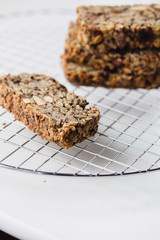 Loaf of Homemade Gluten-Free Bread with nuts