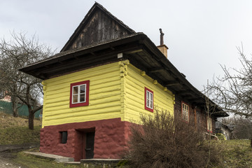 Fototapeta na wymiar Wooden houses in Vlkolinec village, Slovak republic