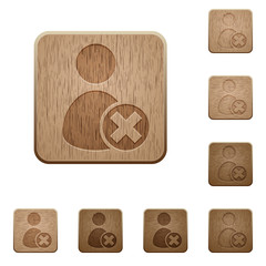 Cancel user account wooden buttons