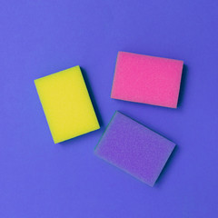 Fototapeta premium Sponge set. Minimal Design. Colorful concept