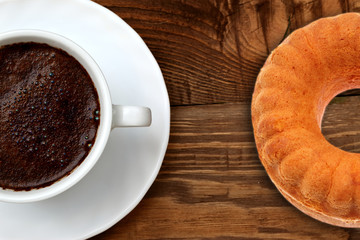 Extremely tasty sweet donut together with aromatic coffee full of caffeine is an unforgettable taste and relaxation experience after every effort, both mental and physical.
