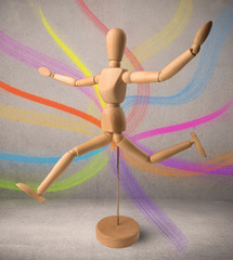 Wooden mannequin concept