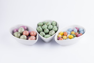 Easter eggs and flowers