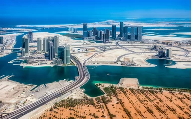 Papier Peint photo Lavable Abu Dhabi Vue aérienne de l& 39 île de Maryah à Abu Dhabi