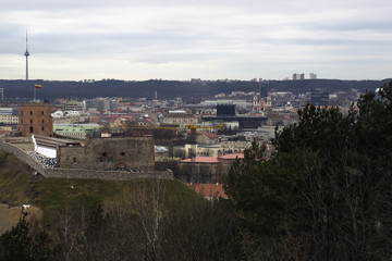 Fototapeta premium antique building view in Old Town Vilnius, Lithuanian