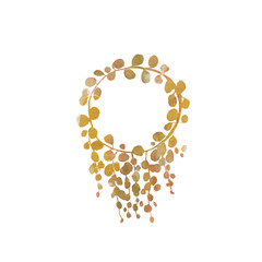 Golden wedding rustic wreath , rural restaurant banner background with natural gold foil textures. For wedding card, greeting cards and creation of hipster labels and natural eco and bio shops.
