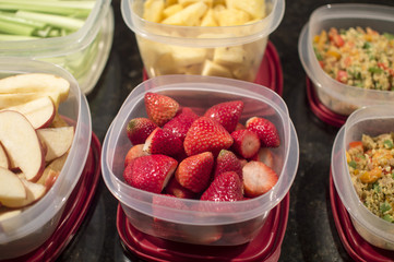 Plastic containers for meal planning