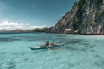 Philippines fishermans on a boat