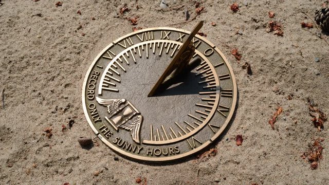 Time Lapse Sundial Clock and Shadows In Sand #2