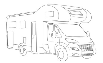 Wohnmobil Caravan Camping Motorcaravan Motorhome Grafik ...
