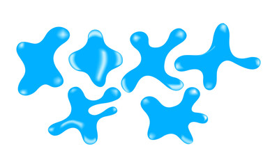 Liquid water splat shapes