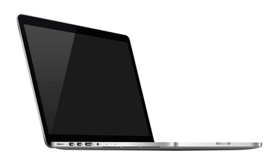 Laptop in a flat vector style