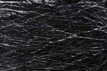 Fotobehang Black marble natural pattern for background, abstract black and white. © Dmytro Synelnychenko