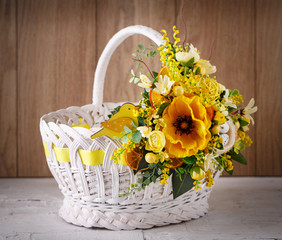 Designer wicker basket for celebration Easter