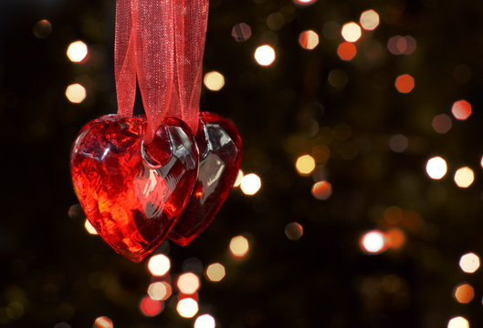 Two hearts for two peoples on valentines day