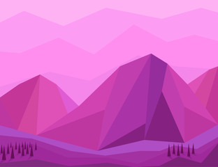 Low-Poly Mountain Lanscape