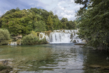 SIBENIK, CROATIA: National parkland of Krka in Croatia, with its scenic waterfalls