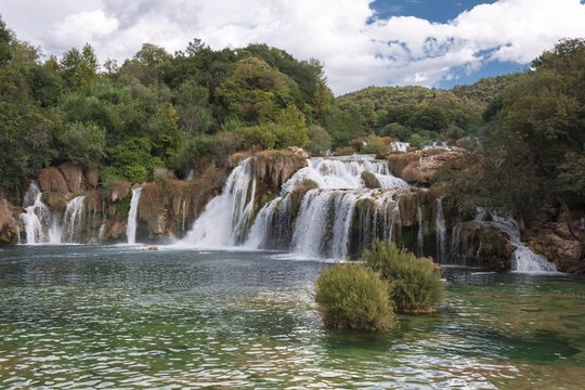 SIBENIK, CROATIA: Krka National Park waterfalls in the Dalmatia regoion of Croatia, nobody around © greta gabaglio