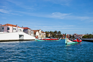 Obraz premium Aveiro - the most colorful and beautiful city in Portugal in summer