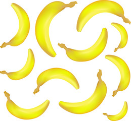 Food vector seamless pattern with bananas