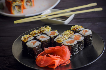sushi mackey on a platter