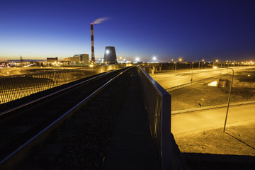 railroad to power plant