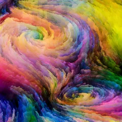 Photo sur Plexiglas Mélange de couleurs Energy of Digital Paint