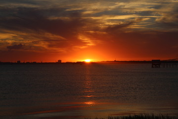 Charleston, SC Harbor Sunset