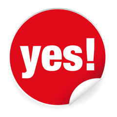 Yes label sticker 