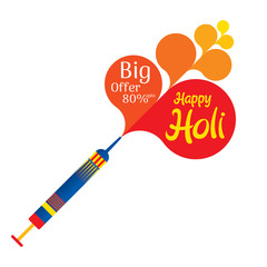 happy holi festival offer banner design
