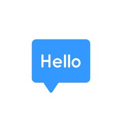 Message 01 Flat - Greeting Hello Icon