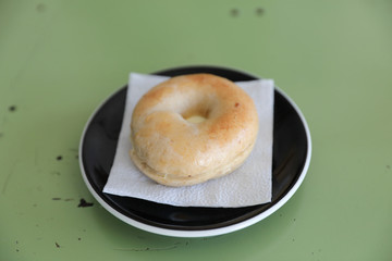bagel with coffee