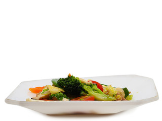 Carrots, broccoli, tomatoes.