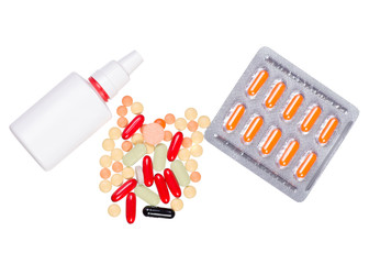 Spray for nose pill