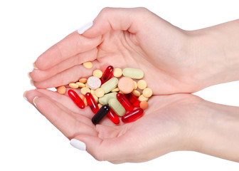 Pills in a hand