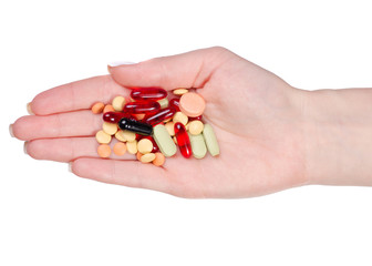 Pills in a hand