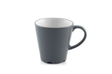 gray mug isolated on white background with Clipping Path