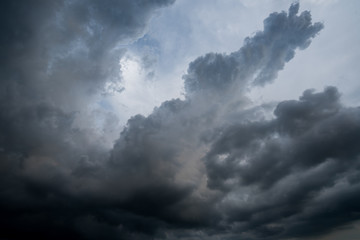 Fototapeta na wymiar dark storm clouds with background,Dark clouds before a thunder-storm.