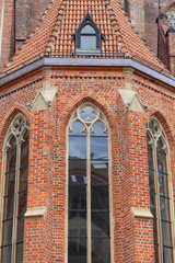 14th century gothic St. Elisabeth Church,  facade, Market Square, Wroclaw, Poland.