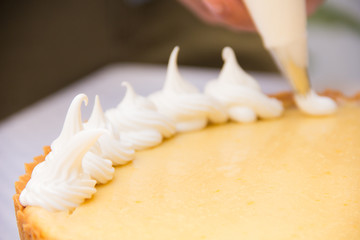 Lemon pie with meringue