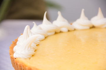 Lemon pie with meringue