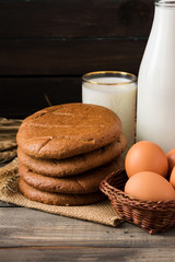 Rye cakes in the rustic style