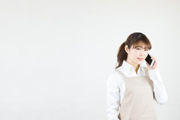 ウェイトレス・白バック