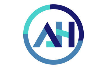 AH Global Circle Ribbon letter Logo 