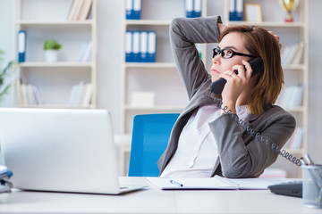 Businesswoman working in the office