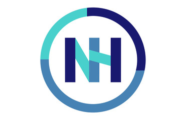 NH Global Circle Ribbon letter Logo 