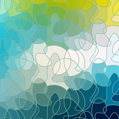 Vector wave background of doodle hand drawn lines